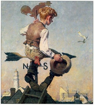 ノーマン・ロックウェル Painting - 世界の頂点に ノーマン・ロックウェル